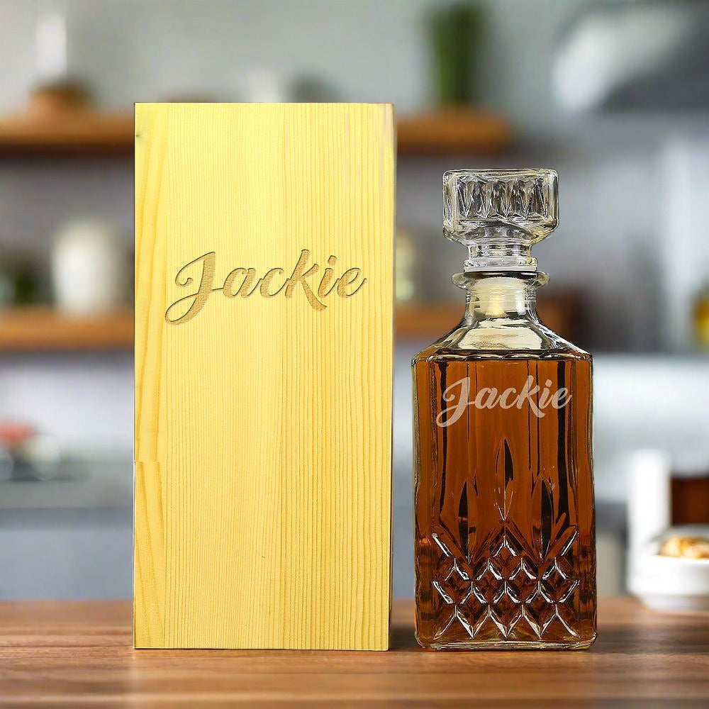 Custom Engraved Chicago Bears - Personalized Whiskey Decanter Set In Wood  Gift Box - Promotional Products - Custom Gifts - Party Favors - Corporate  Gifts - Personalized Gifts